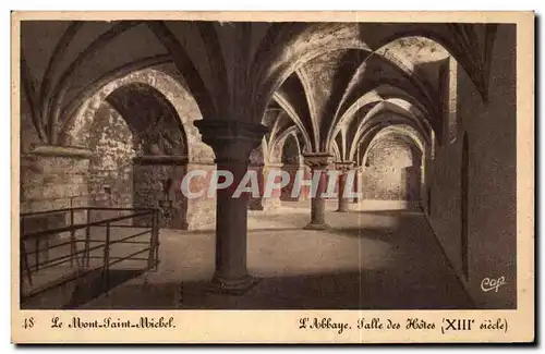 Cartes postales Mont Saint Michel Abbaye Salle des fetes