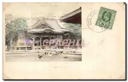 Cartes postales Japon Japan Nippon avec timbre de Ceylan Ceylon Colombo