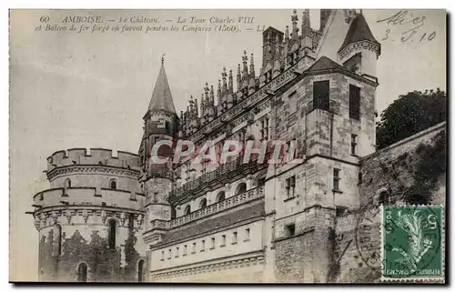 Ansichtskarte AK Amboise Le chateau La tour Charles VII