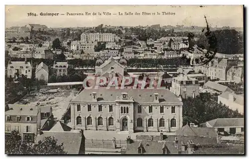 Ansichtskarte AK Quimper Panorama Est de la ville La salle des fetes et le theatre