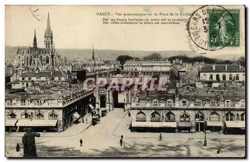 Cartes postales Nancy Vue panoramique sur la place de la Carriere