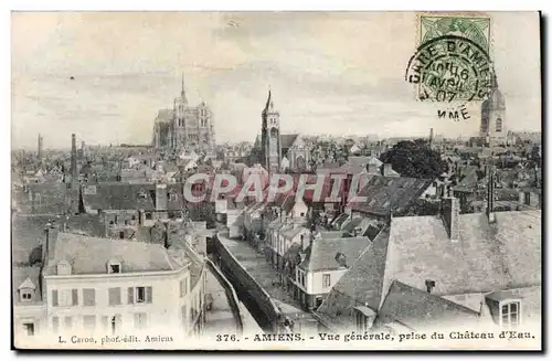 Cartes postales Amiens Vue generale prise du chateau d&#39eau