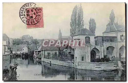 Cartes postales Chartres Vue sur l&#39Eure prise de la Courtille