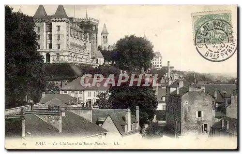 Cartes postales Pau Le chateau et la basse Plante