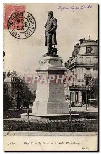 Cartes postales Dijon La statue de F rude Plac DArcy