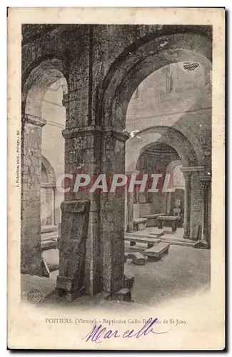 Cartes postales Poitiers Baptistere Gallo romain de St Jean