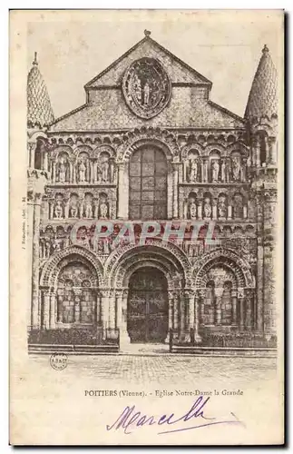 Cartes postales Poitiers Eglise Notre Dame la grande