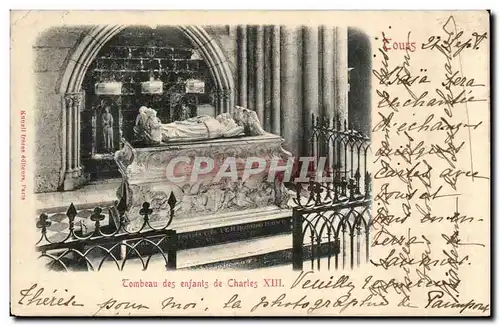 Cartes postales Tours Tombeau des enfants de Charles XIII