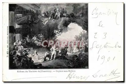 Cartes postales Rideau du theatre de Chambery Orphee aux enfers