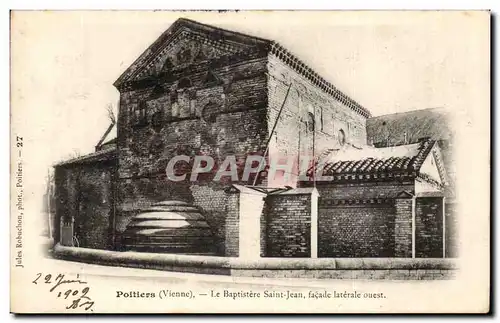 Cartes postales Poitiers le Baptistere Saint Jean facade laterale ouest