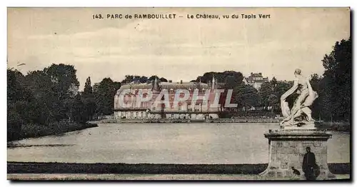 Cartes postales Parc de Rambouillet Le chateau Vu du tapis vert