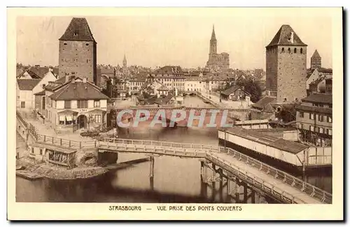 Strasbourg Ansichtskarte AK Vue prise des ponts couverts