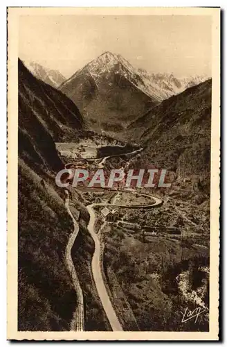 Pyrenees Ansichtskarte AK Route de Pierrefitte a Cauterets Le Colimacon et le Peguere