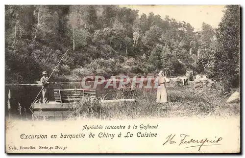 Cartes postales Excursion en barquette de Chiny a la cuisine Agreable rencontre a la Goflouet