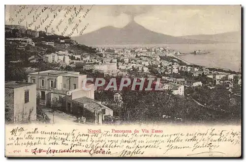 Ansichtskarte AK Italie Italia Napoli Panorama da Via Tasso