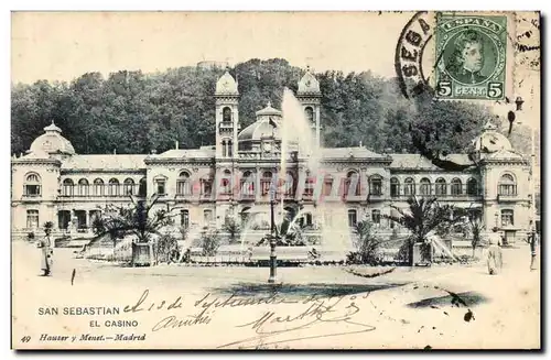 Cartes postales Espagne Espana Spain San Sebastian El casino