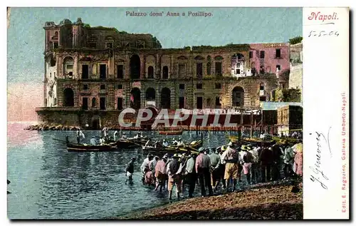 Ansichtskarte AK Italie Italia Napoli Palazzo donn Anna e Posillipo