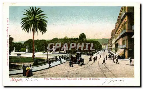 Cartes postales Italie Italia Napoli Villa municipale gia Nazionale e Riviera di Chiaia