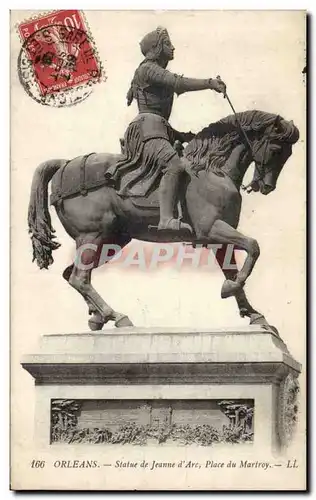 Cartes postales Orleans Statue de Jeanne d&#39arc Place du Martroy