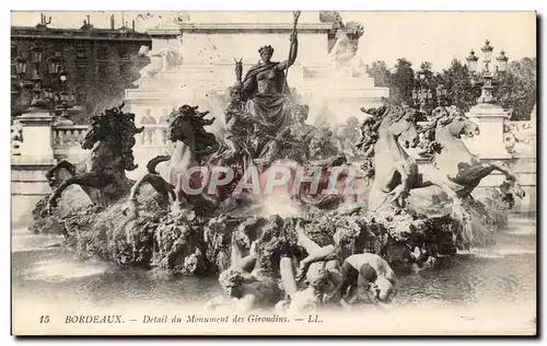 Bordeaux Cartes postales Detail du monument des Girondins