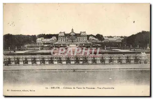 Cartes postales Melun Chateau de Vaux le Vicomte Vue d&#39ensemble