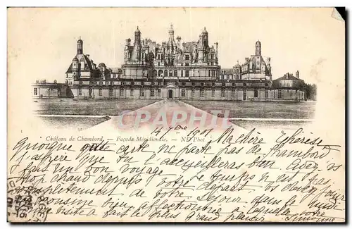 Cartes postales Chateau de chambord Facade meridionale