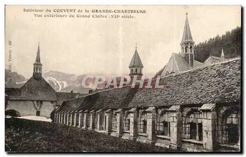 Ansichtskarte AK Interieur du couvent de la Grance chartreuse Vue exterieure du grand cloitre