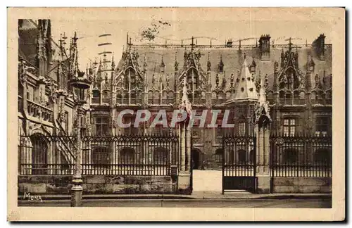 Cartes postales Rouen Palais de justice grille et cour d&#39honneur