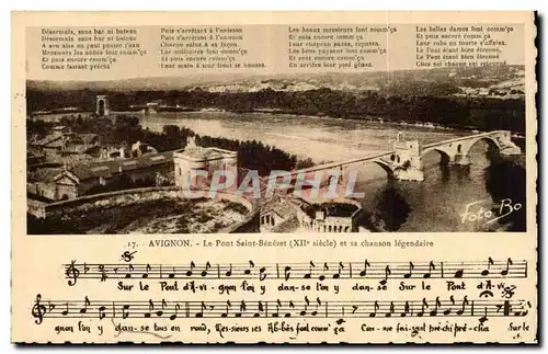 Ansichtskarte AK Avignon Le pont Saint Benezet et sa chanson legendaire