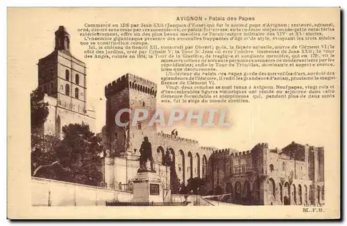 Cartes postales Avignon Palais des Papes