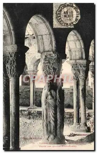 Cartes postales Cloitre de St Bertrand de Comminges Pilier des quatre evangelistes