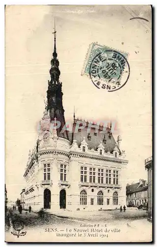 Ansichtskarte AK Sens Le nouvel hotel de ville inaugure le 3 avril 1904