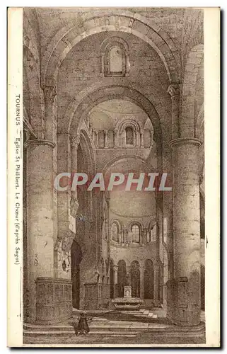 Ansichtskarte AK Tournus Eglise St philibert Le choeur Sagot