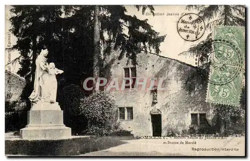 Cartes postales lDomremy Maison natale de Jeanne d&#39arc et statue de Mercie