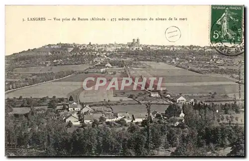 Cartes postales Langres Vue prise de Buzon