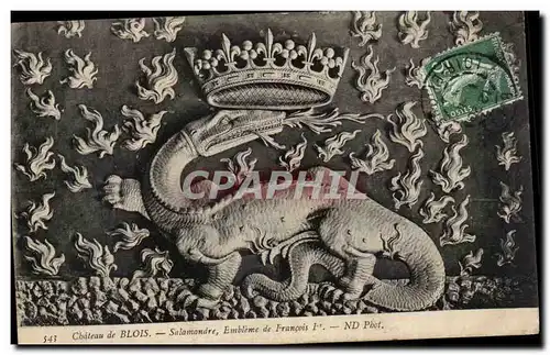 Ansichtskarte AK Blois Chateau Salamandre Embleme de Francois 1er