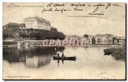 Cartes postales Sable Le chateau et la SArthe