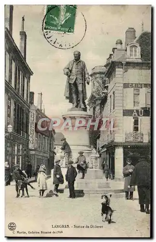 Cartes postales Langres Statue de Diderot