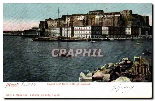 Cartes postales Napoli Castel dell Uovo e Borgo Marimari