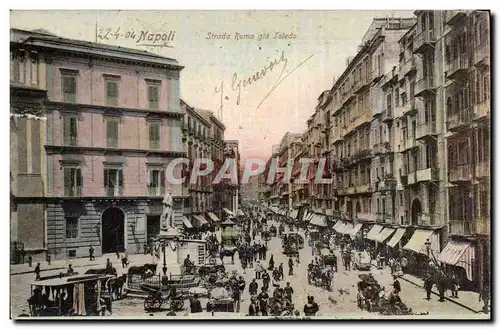 Cartes postales Italie Italia Napoli Strada Roma Gia Toledo