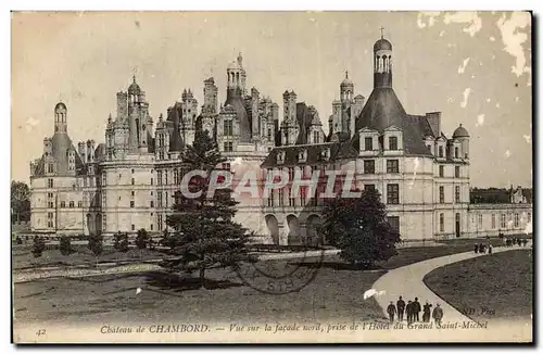 Ansichtskarte AK Chateau de Chambord Vue sur la facade nord prise de l&#39hotel du Grand Saint Michel