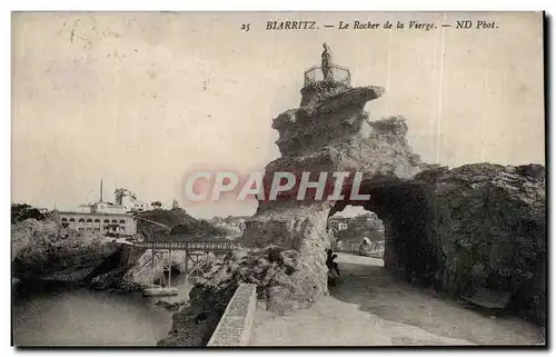 Cartes postales Biarritz Le rocher de la vierge