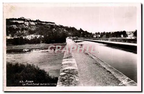 Ansichtskarte AK Agen Le pont canal sur la Garonne