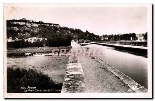 Cartes postales Agen Le pont canal sur la Garonne