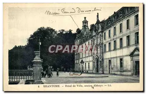 Cartes postales Brantome Hotel de ville ancien abbaye