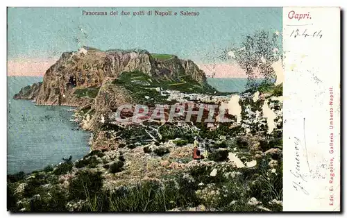 Cartes postales Italie Italia CApri Panorama dei due golfi di napoli e Salerno