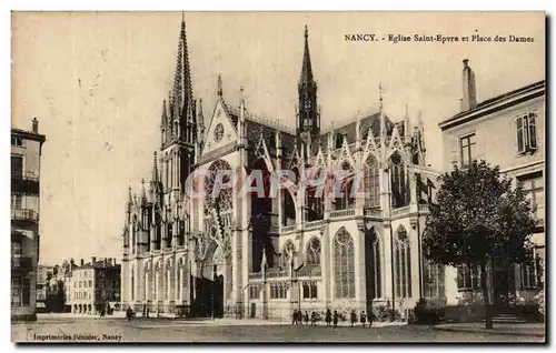 Cartes postales Nancy Eglise Saint Epvre et place des Dames