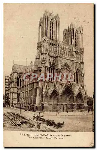 Cartes postales Reims La cathedrale avant la guerre