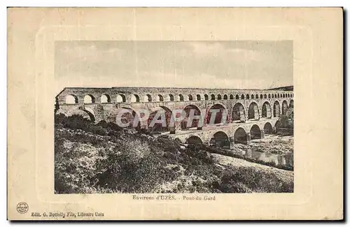 Cartes postales Environs d'Uzes Pont du Gard