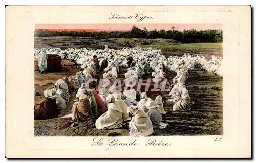 Cartes postales Scenes et types La grande priere Afrique du Nord